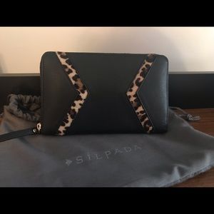 Silpada leather clutch nwot